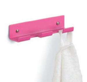 contemporary coat hook / aluminum / triple / painted