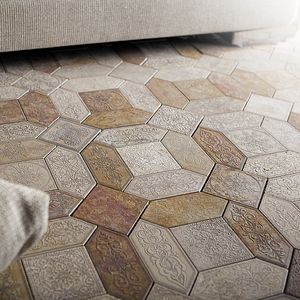 indoor tile / floor / marble / hexagonal