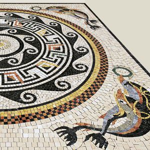 kitchen mosaic tile / bathroom / floor / marble