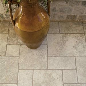 outdoor tile / for floors / marble / aged
