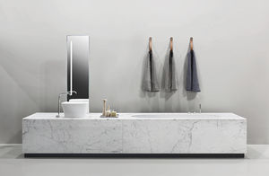 Corian® bathtub / marble / wooden / glass