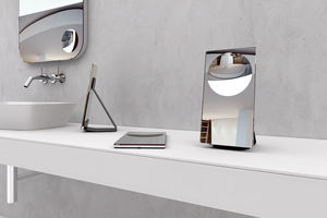 table mirror / contemporary / rectangular / magnifying