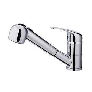 metal mixer tap / kitchen / 1-hole / with pull-out spray