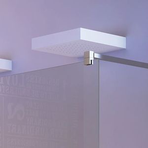 wall-mounted shower head / square / rain