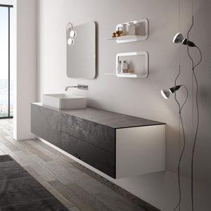 wall-hung washbasin cabinet / ceramic / contemporary / with drawers