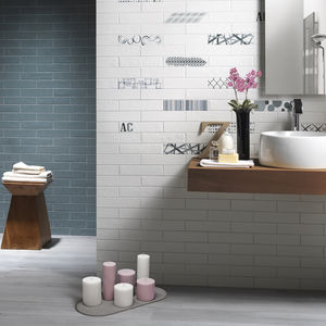 indoor tile / wall / porcelain stoneware / embossed