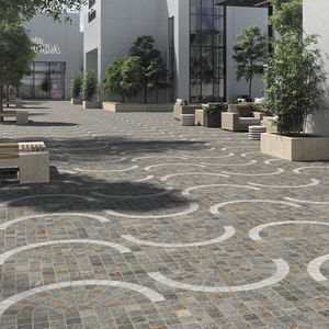 outdoor tile / floor / porcelain stoneware / 60x60 cm