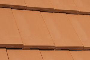 flat roof tile / clay