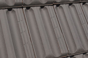 french roof tile / clay / gray / enameled