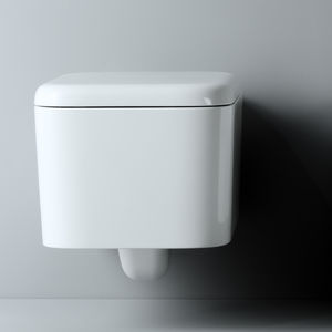 wall-hung toilet / ceramic