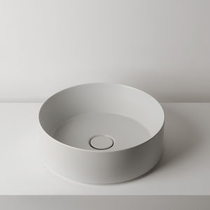 countertop washbasin / round / ceramic / contemporary