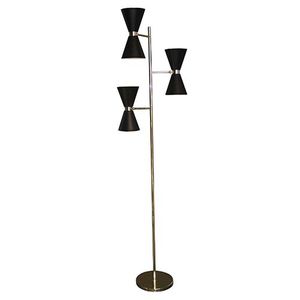 floor-standing lamp / contemporary / metal / incandescent