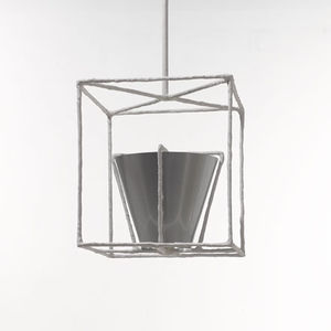 pendant lamp / contemporary / plaster / brushed aluminum