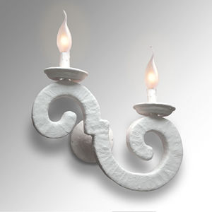 contemporary wall light / plaster / composite material / incandescent