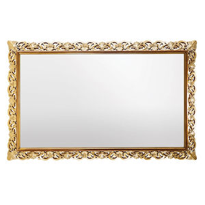 wall-mounted mirror / classic / rectangular / silver