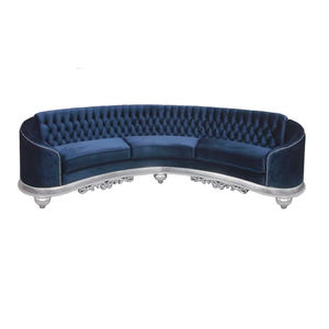 semicircular sofa / Chesterfield / fabric / leather