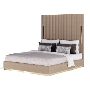double bed / contemporary / upholstered / with headboard