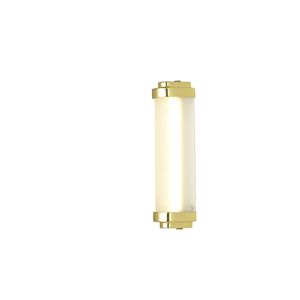 contemporary wall light / frosted glass / brass / chromed metal