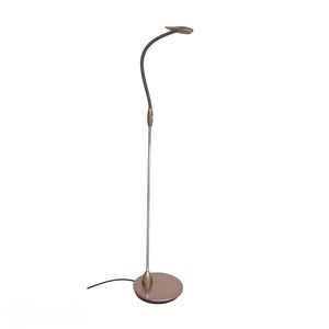 floor-standing lamp / contemporary / aluminum / leather