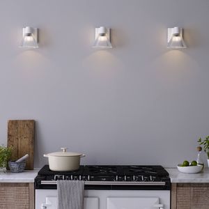 contemporary wall light / glass / porcelain / halogen