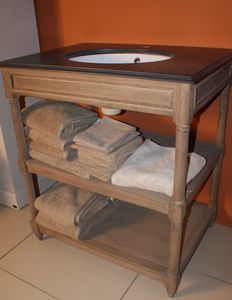 free-standing washbasin cabinet / wooden / traditional