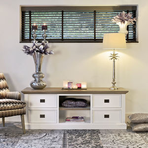 traditional TV cabinet / lowboard / oak / MDF