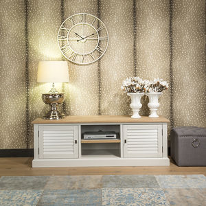 traditional TV cabinet / lowboard / oak / MDF