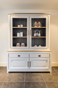 traditional china cabinet / oak