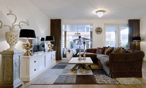 traditional rug / patchwork / wool / cotton
