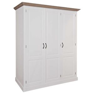traditional wardrobe / wooden / lacquered wood / with swing doors