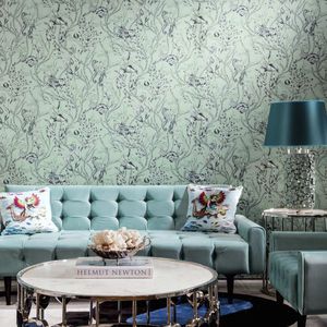 contemporary wallpaper / metal / nature pattern / animal motif