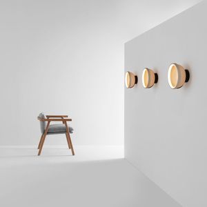 contemporary wall light / aluminum / LED / round