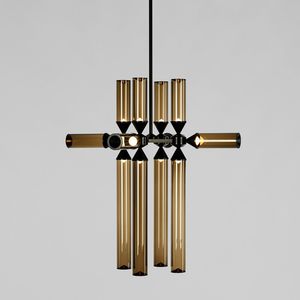contemporary chandelier / glass / aluminum / LED