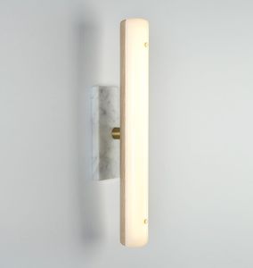 contemporary wall light / glass / wooden / marble