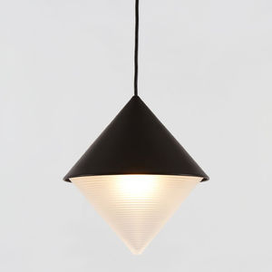 pendant lamp / contemporary / steel / glass