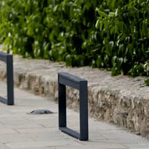 floor-standing lamp / contemporary / steel / outdoor