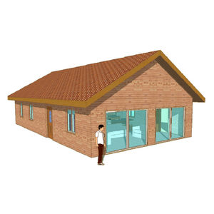 passive house / standard model / contemporary / solid wood
