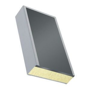 facade sandwich panel / for doors / aluminum / glass facing