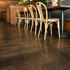 engineered parquet floor / solid / glued / oak
