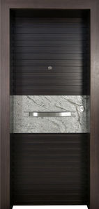 entry door / swing / oak / security