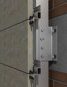 aluminum anchoring system / for ventilated facades / for facade cladding
