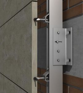 stainless steel anchoring system / aluminum / for ventilated facades / for facade cladding