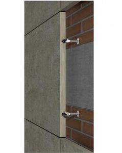 stainless steel fastening system / for ventilated facades / for facade cladding / exterior