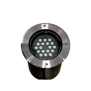 recessed floor light fixture / LED / round / outdoor