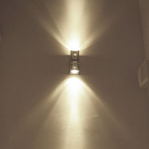 contemporary wall light / metal / crystal / LED