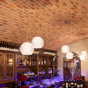 pendant lamp / contemporary / metal / crystal
