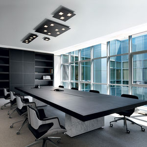 contemporary ceiling light / square / rectangular / aluminum