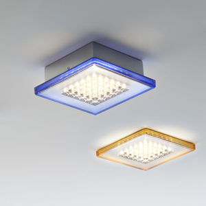 contemporary ceiling light / square / aluminum / plastic