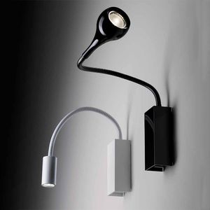 contemporary wall light / metal / LED / round