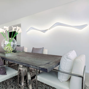 contemporary wall light / plastic / LED / linear